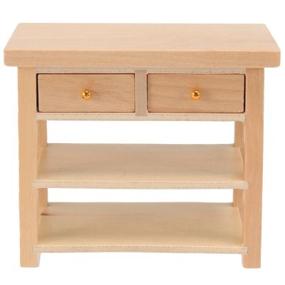 1/12 DollHouse Furniture Miniature Wooden Console Table Cabinet Kitchen Room Sideboard Bathroom Shelf