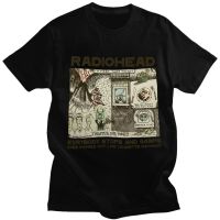 CODtuxiao Radiohead Vintage 2022 T Shirt Hip Hop Rock Band Unisex Music Album Print T-shirts Mens Short Sleeve O-Neck Tee Shirt