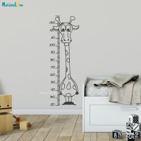 Nursery Cartoon Giraffe Height Chart Wall Sticker Fixed Size Art Kids Decor Baby Room Record Childhood Vinyl Decals YT3510