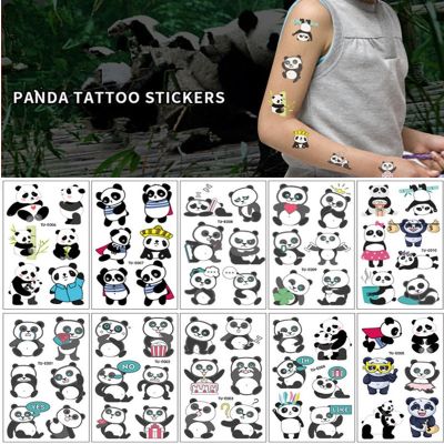 【YF】 10pcs Tatuajes Temporales Cute Temporary Tattoos Stickers for Kids Children Panda Unicorn Mermaid Dinosaur Waterproof Fake Tatto