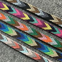 3YARD 7/8 Inch 22MM Thickened Woven Jacquard Ribbon Arrow Geometry Design For Clothing Straps Accessory Gift Wrapping  Bags