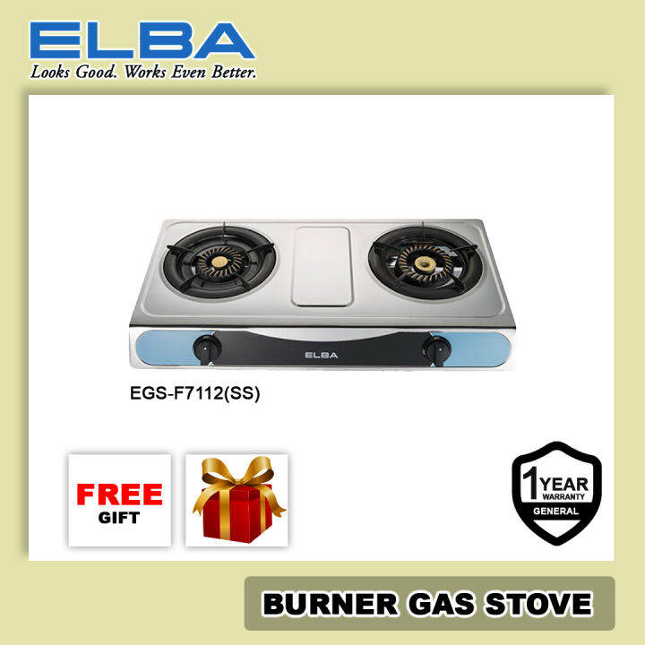 (AUTHORISED DEALER) ELBA EGSF7112(SS) 2 Burner Stainless Steel Free