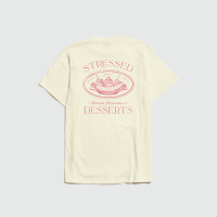 【Fashion】 Madmatter - Stressed - Desserts Tee แฟชั่นแขนสั้นผ้าฝ้าย Shirt for Men Women Tops