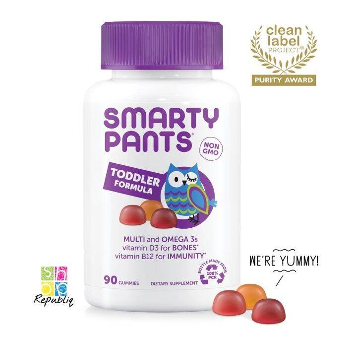 Smarty Pants Kids Multi And Fiber SmartyPants Toddler Formula, Kids Formula Multivitamins, Daily Fiber