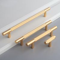 Modern Minimalis Emas Pegangan Kabinet Lemari Kabinet Pegangan Pintu Bulat Bar Knurled Diukir Aluminium Paduan Pegangan Laci