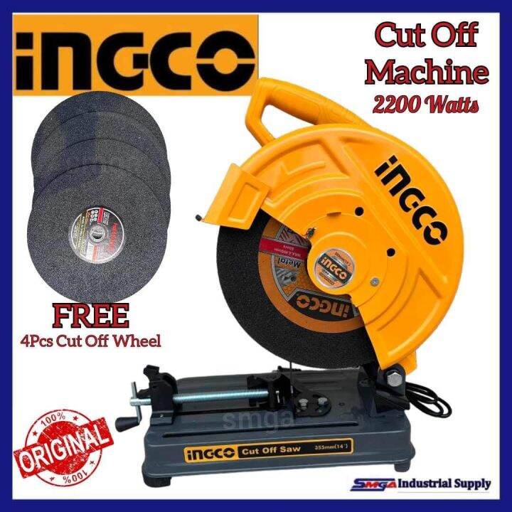 Ingco Cut off Machine 2200W COS223589 free 4pcs Cut Off wheel 14 ...