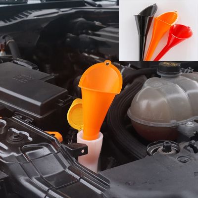 ；‘【】- Anti-Splash Car Long Mouth Oil Funnel Gasoline Oil Fuel Filling Tools Plastic Engine Funnel Motorcycle Refueling Car Accessories