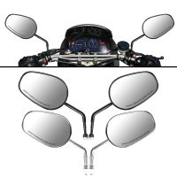 Silver Black Reflector Side Mirrors Motorcycle Modification Parts 2Pcs/Pair Motorcycle Rearview Mirror For XL 883 1200 Mirrors