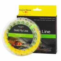 [HUYE Outdoor Store] Angler Dream ตกปลาเครื่องมือ Gold Floating Fly Line WF2F 3F 4F 5F 6F 7F 8F 9F 100FT สายสองเชื่อมลูป