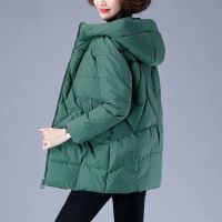 ✾ Colors Hooded Parkas Coat Warm Oversized Cotton Coats Korean Padded Jacket Snow Outerwear Female