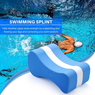 Foam Pull Buoy Eva Kick Legs Board Kids Adults Pool Swimming Training-Blue+White