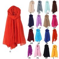 【CW】 Fashion New 16 Colors Scarf Wrap Scarves Cotton Large Shawl Hijab