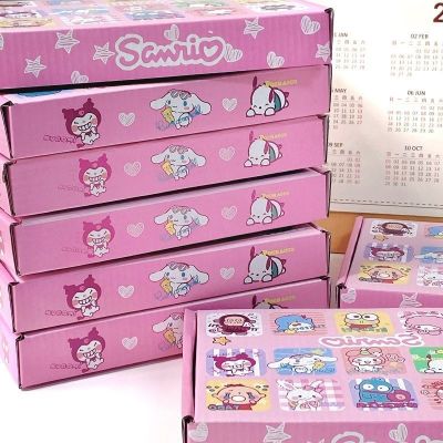 ☋✠♘ Sanrio Sticker Booklet Storage Gift Box Folding Packing Carton Rectangular Flat Packing Gift Box