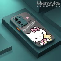 chenyyka เคสปลอกสำหรับ VIVO V25 5G V25 Pro 5G V25E เคสกรณีการ์ตูนน่ารักลูกแมวสีชมพูโทรศัพท์เด็กผู้หญิงผู้ชายกันกระแทกซิลิโคนกลับฝาครอบกล้องป้องกันกรณี