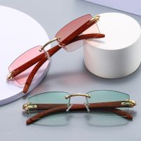 -nmj0615 New fashion sunglasses mens ultra-clear frameless sunglasses with diamond trimming ocean film trendy high-end