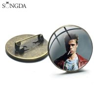 【hot】✼✹◙  Movie Brooches Glass Photo Metal Pins Punk Men Jackets Badges