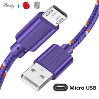 AMELY ทนทานทีพกพาไมโคร USB อุปกรณ์เสริมโทรศัพท์สายโทรศัพท์สายชาร์จค่าโทรศัพท์สายชาร์จสาย USB สายชาร์จแบตเตอรี่