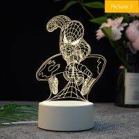 ┅ Spider-man 3D Illusion Led Table Lamp NightLight Avengers Spiderman Figure gift