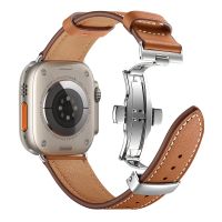 Tali kulit untuk jam tangan Apple tali kulit untuk jam tangan Apple 45mm 41mm 44mm 40mm 42mm 38mm ultra 49mm gelang correa seri iWatch 8 7 SE 6 5 4