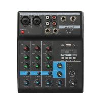 J.I.Y Professional 4-Channel Mixing Console Home Computer Stage Mini Mixer with Sound Card Effects with BT Connection