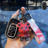 เคสกุญแจเคสกุญแจรถยนต์ Honda Honda HR-V เคสกุญแจซิตี้ซีวิค Honda Keychain ฝาครอบกุญแจ Tpu