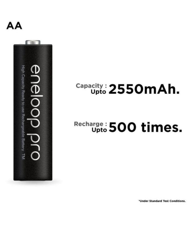 ถ่านชาร์จ-panasonic-eneloop-pro-2550-mah-rechargeable-battery-aa-x-4-black-สินค้าซื้อแล้วไม่รับคืนทุกกรณี