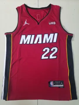 Men's Jordan Brand Jimmy Butler Red Miami Heat 2022/23 Statement Edition Name & Number T-Shirt Size: Medium