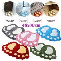 Foot Print Bath MatsNon-slip Bathroom CarpetMat Toilet Memory Foam Bathroom Rug Bath Pad CarpetsMicrofiber Mini Mats rug