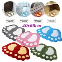 Foot Print Bath MatsNon-slip Bathroom CarpetMat Toilet Memory Foam Bathroom Rug Bath Pad CarpetsMicrofiber Mini Mats rug