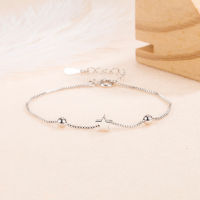 Korean Classic Fashion Five-pointed Star Bead celet Female Solid 925 Sterling Silver Beaded Star Pulseira Feminina celet