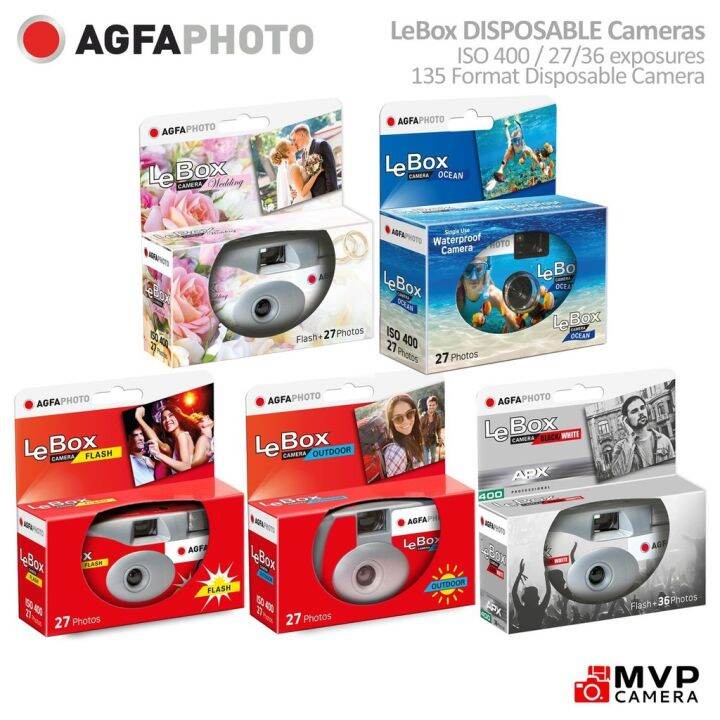 AGFAPHOTO AGFA LEBOX Ocean Outdoor Wedding B W Disposable Film Camera
