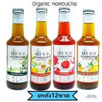 Mind Organic Kombucha [ยกลัง12ขวด] มายด์ คอมบูชะ ,คอมบูชะต้นตำรับ 4 รสชาติ 250 มล. มีอย.