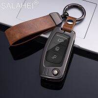 dvfggv Zinc Alloy Leather Car Key Case For Ford Fusion Fiesta Escort Mondeo Everest Ranger C S Max Focus 2 MK2 Galaxy Transit Ecosport