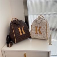 Fashion All-Match Letter Printing Ladies Backpack Street Wear Large-Capacity Women Backpack Creative Letter Casual Commuter Backpack 【AUG】