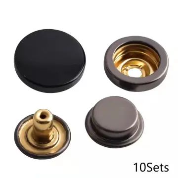 10Sets Metal brass Press Studs Sewing Button Snap Fasteners Craft Clothes  Bags