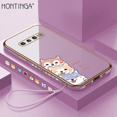 Hontinga เคสโทรศัพท์มือถือ เคสซัมซุง ลายการ์ตูน สำหรับSamsung Galaxy S10 S10 Plus S10 +