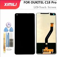 หน้าจอ C18 OUKITEL Pro LCD ขนาด6.55นิ้ว + อะไหล่แผงแก้วดิจิตอล LCD ทดสอบแล้ว100% หน้าจอสัมผัสสำหรับ OUKITELC18 Pro