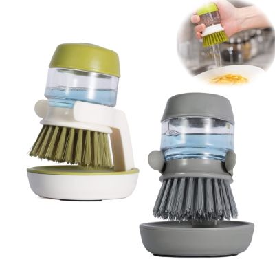 【CC】 Cleaning Brushes Dish Washing Refillable Dispenser Household Multifunctional Tools