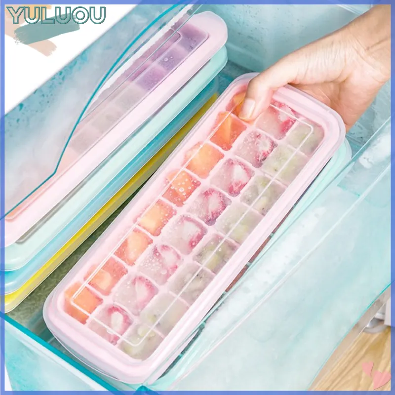 Ice Cube Tray with Lid, 6/24/36Grids Ice Tray Ice Cube Molds for