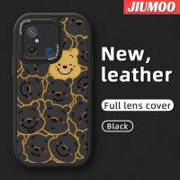 เคส JIUMOO สำหรับ Xiaomi Redmi 12C POCO C55 POCO เคส M5s หน้าจอเต็มจอวินนี่ช้อนส้อมมีดหมีพูห์ดีไซน์ใหม่บางนุ่มหนังเคสโทรศัพท์มีลายฝาปิดด้านหลังเลนส์เต็มรูปแบบเคสป้องกันกล้อง