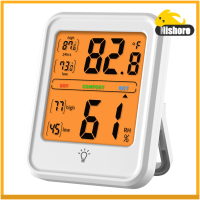 Digital Hygrometer Thermometer Indoor Temperature and Humidity Gauge Monitor Meter with LCD Display for Home Bedroom Office Greenhouse