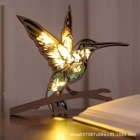 Spot parcel post Cross-Border New Arrival Hot Sale Animal Hummingbird Wooden Carving Exquisite Gift Home Decorative Creative Ornaments Craft Boutique