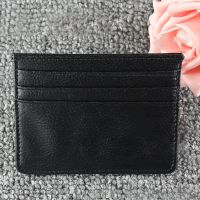 Healthy Life Card Holder Wallet ID Case PU Leather Men Small Money Card Case