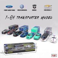 Maisto 1:64 Volkswagen Dodge Chevrolet Ford Transport Casting Manufacturing Trailer Model Simulation Model Alloy Car Collection