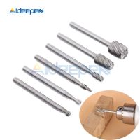 6Pcs Hss Rotary Tools Wood Milling Burrs Cutter Set Drill Special Seat Rotary Burrs Set Woodworking Carving Tools Kit