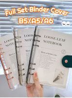 Sharkbang Full Set B5,A5,A6 Binder Notebook 90แผ่น Line Refill Paper Journal Scrapbooking Diary Loose Leaf Book Stationery