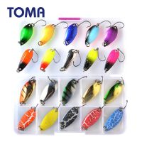 TOMA Trout Spoon Lure Set Metal Bait 2.5g 3g 4.5g 5g mixed Colors Pesca Freshwater Fishing Tackle Isca Artificial Lake FishingLures Baits