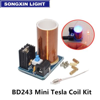 ✱▫✢ BD243 BD243C Mini Tesla Coil Kit Magic Props DIY Parts Empty Lights Technology Diy Electronics BD243C DIY Mini Tesla Coil Module