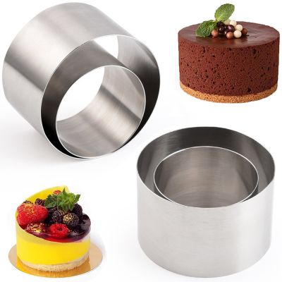 10/5/1pcs DIY Mousse Circle Stainless Steel Mini Cake Tart Ring Round Shape Tiramisu Muffin Mold for Kitchen Pastry Baking Tools