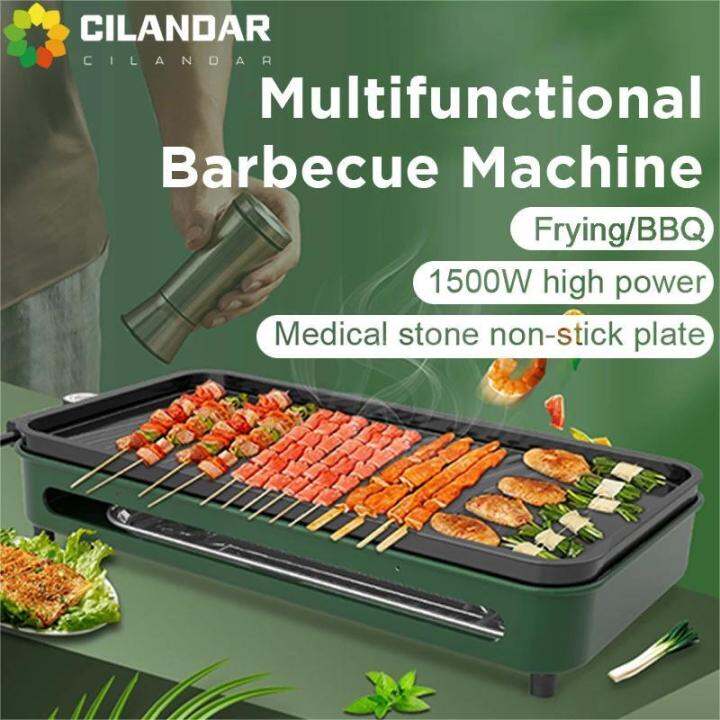 Electric Non Stick Coating Electric baking pan 1500W BBQ Grill Baking